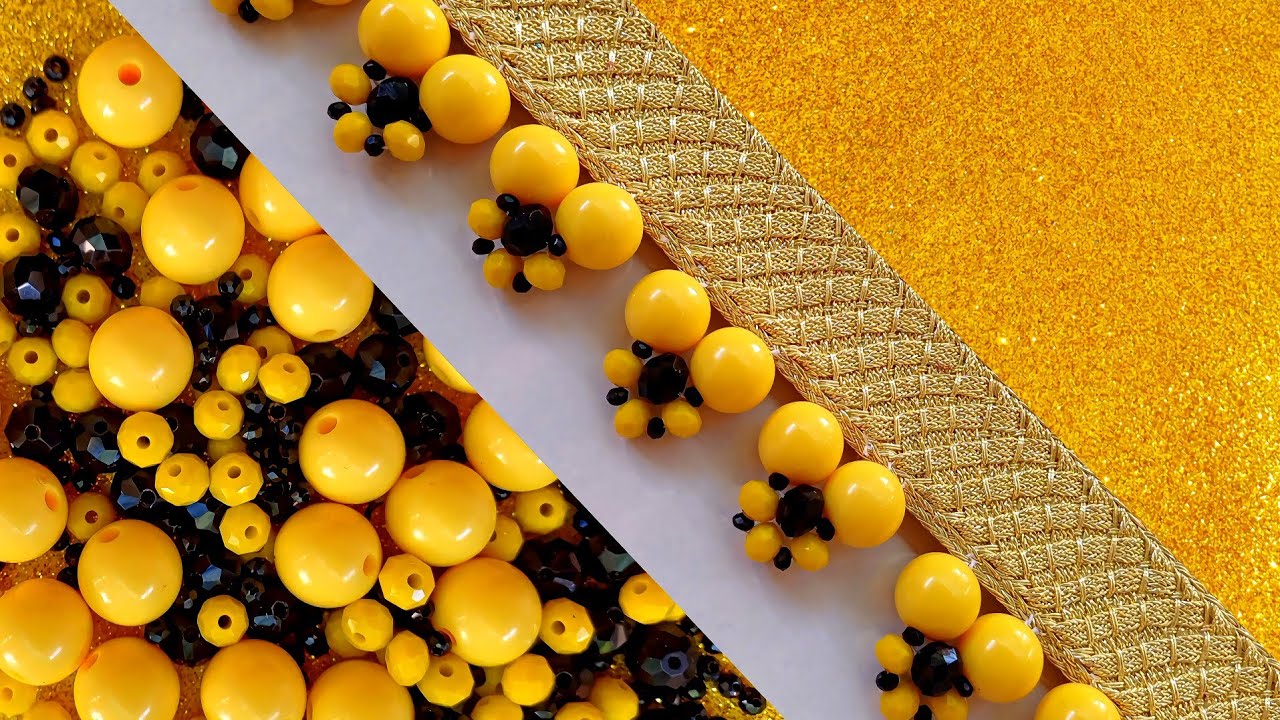 Very simple but beautiful embroidery tutorial#DIY💛⚘️💛