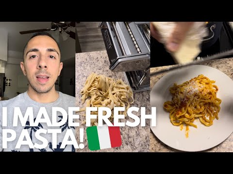 , title : 'Making Fresh Pasta that I learned to make in Italy!'