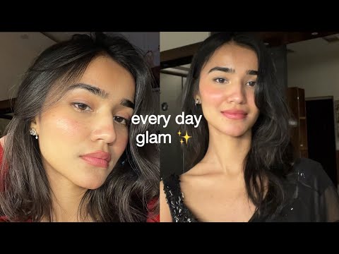 easy everyday glam makeup tutorial✨| vlog | grwm
