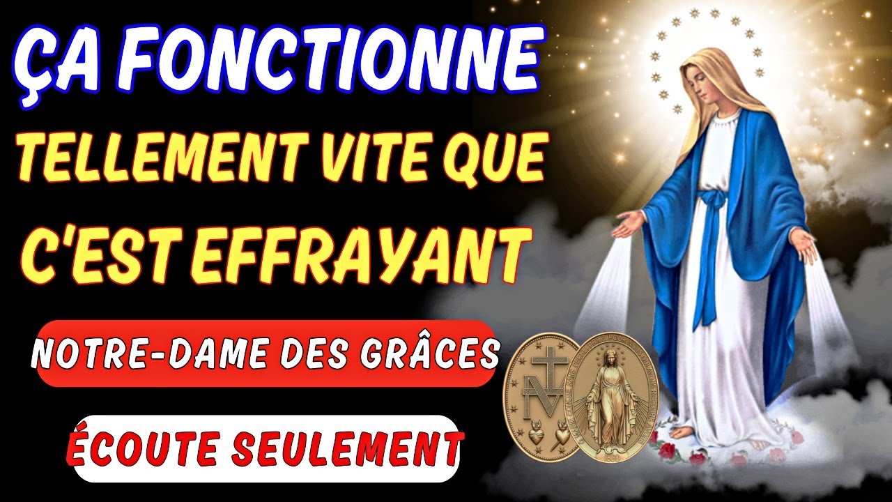 💖PRIÈRE MIRACULEUSE À NOTRE DAME DES GRÂCES✨CELUI QUI A ÉCOUTE A OBTENU SON MIRACLE