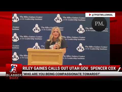 Watch: Riley Gaines Calls Out Utah Gov. Spencer Cox