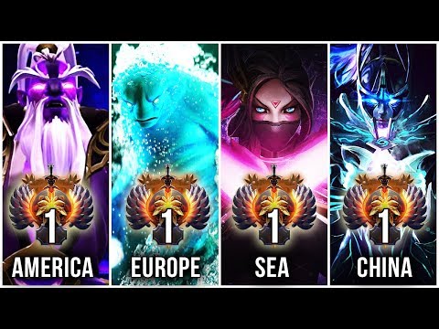 THE BEST PRO PLAYERS IN THE WORLD - TOP 1 OF EVERY REGION (CORE-MMR) - Dota 2