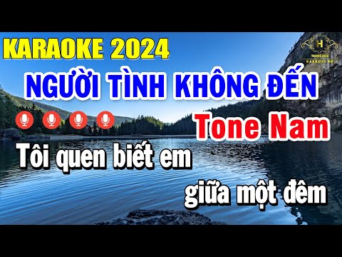 Người Tình Không Đến Karaoke Tone Nam ( Dm ) Nhạc Sống Rumba | Trọng Hiếu
