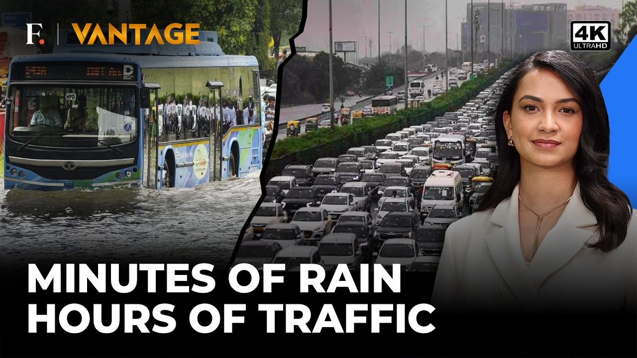 Delhi Rain Chaos: Why One Downpour Cripples Traffic Across Gurugram, NCR | Vantage on Firstpost | 4K