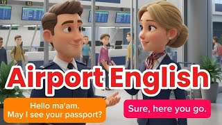 ✈️ English Conversation at the Airport | Easy English for Travel | English for Beginners (A1-A2)