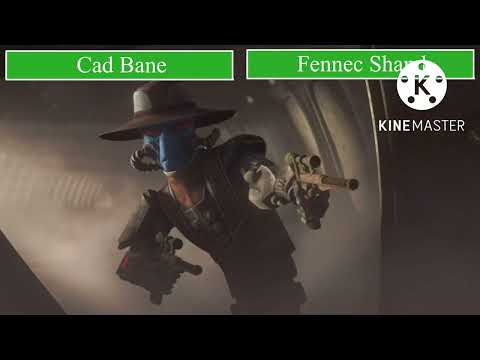 Cad Bane vs Fennec Shand (with healthbars)