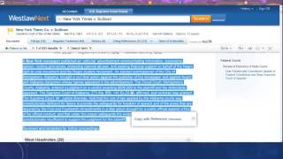 Searching for Supreme Court Cases in WestLawNext Campus Research