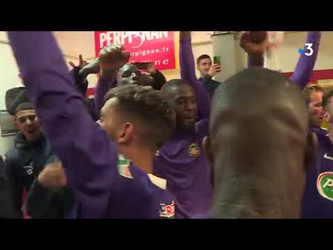 Coupe de France de football : Canet-en-Roussillon accède aux quarts de finale, joie des joueurs