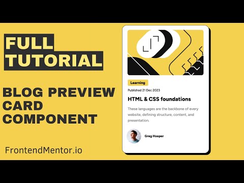 Blog Preview Card Full Project Tutorial (FrontendMentor.io)