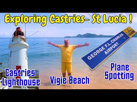 ST LUCIA'S VIGIE BEACH, RESTRICTED AIRPORT & lighthouse. #stlucia #restrictedarea #saintlucia