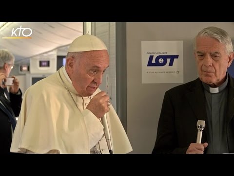 Conférence de presse du Pape François de retour de Pologne