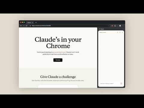 Research Preview: Claude for Chrome