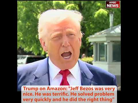 Trump: I'd like to be pope, Jeff Bezos was very nice, solved problem quickly, did the right thing