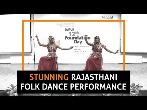 Stunning Indian Rajasthani Folk Dance Performance 12th Foundation Day of Jaipuria Jaipur