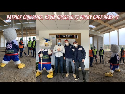 Patrick COULOMBE, Kevin DUSSEAU et Pucky en visite chez notre partenaire Hemp-It