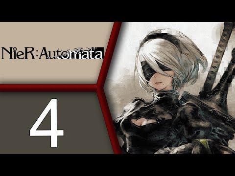 Nier: Automata COMPLETE Run pt4 - A BIG Hole Leads to Underground Discoveries