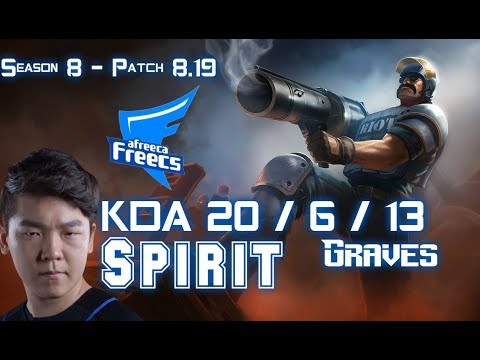 AFs Spirit GRAVES vs GRAGAS Jungle - Patch 8.19 KR Ranked