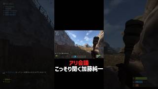 アリ同士の会議に出くわす男
