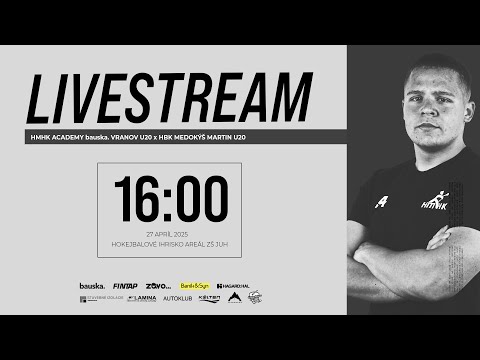 LIVESTREAM: HMHK Academy bauska. Vranov U20 - HBK Medokýš Martin U20