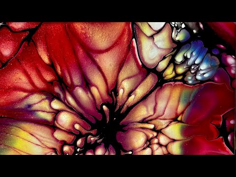 (63) Wildflower with ColourArte/Sheleeart Bloom Technique/Fluid Art/㊗️Sheleeart Eコースに日本語字幕が付きました🎉