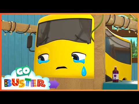 Buster Is Sick And Misses Party | Go Buster | Baby Cartoon | Kids Video