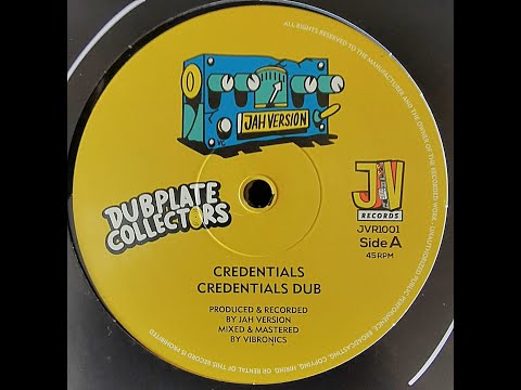 10″ VINYL RECORD FROM JAH VERSION “CREDENTIALS / DUBPLATE COLLECTORS” Mixed & Mastered by Vibronics
