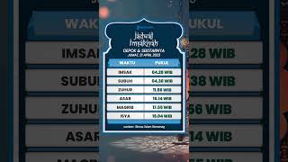 Jadwal Imsakiyah Kamis 20 April 2023 Wilayah Jabodetabek dan Sekitarnya