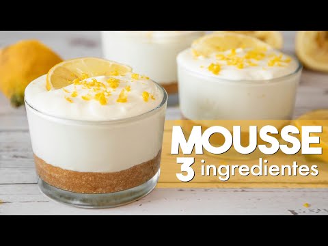 MOUSSE de LIMÓN con 3 Ingredientes 🍋 | Postre SIN HORNO