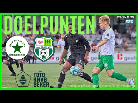 GROENE STER SCOORT 6X IN VOORRONDE TOTO KNVB BEKER TEGEN GROEN WIT