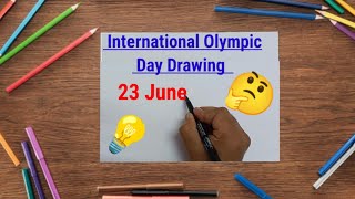 International Olympic Day Poster Drawing |Olympic Drawing| Olympic Day Poster Drawing|Tokyo Olympics