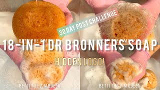 REQUEST➕Hidden Logo! Dr Bronners 18-in-1🧼🧽Gentle sudsy squeezes💕ASMR Sponge Squeezing