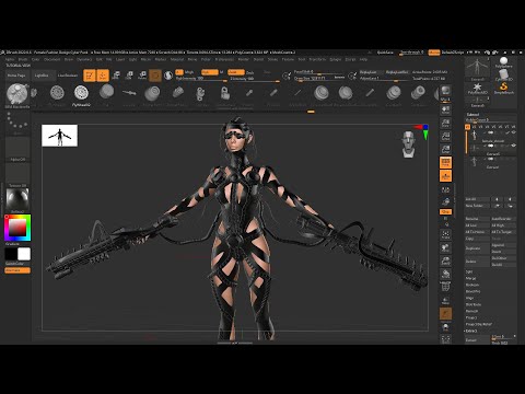 ZBRUSH - Lesson 14 - Soft Sculpting, Bas Relief, Clothing, Fashion Design, Add Parts, IMM and Curves
