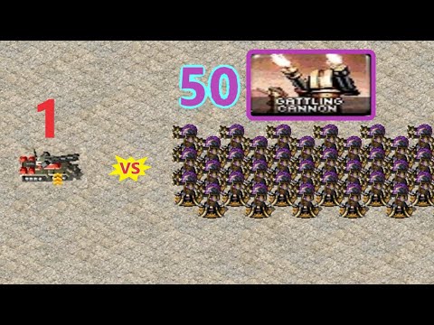 1 Apocalypse vs 50 Gattling Cannons - Red Alert 2
