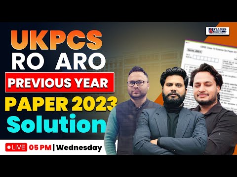 UKPSC RO/ARO Previous Year Question Paper 2023 Solution | Uttarakhand RO/ARO Exam | UKPSC