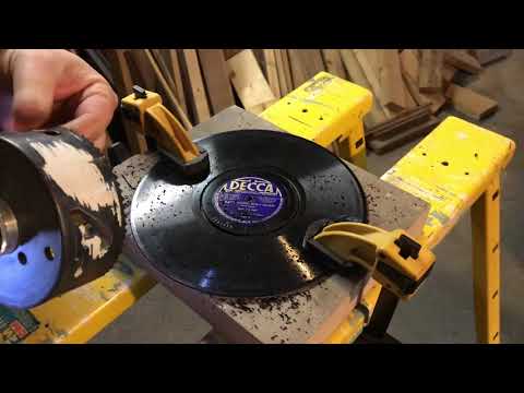 Turning Busted, Broken, Cracked 78 rpm Records Into Victrola Veneer-Saving Coasters
