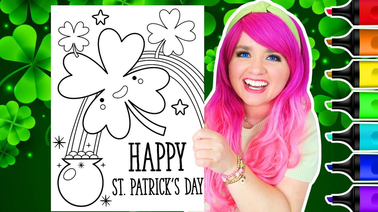 Coloring Happy St. Patrick's Day Coloring Page | Ohuhu Art Markers