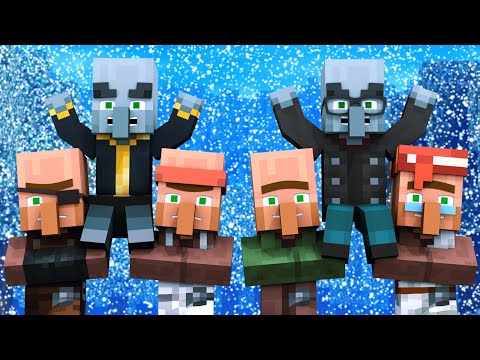 Villager vs Pillager Life Winter War 1 - Alien Being Minecraft Animation