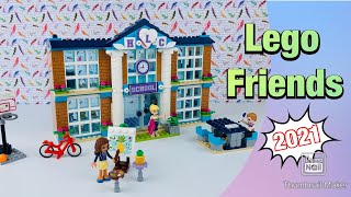 YouTube thumbnail: LEGO Friends - Heartlake City Schule - HLC Shool - 41682 - Toy Unboxing