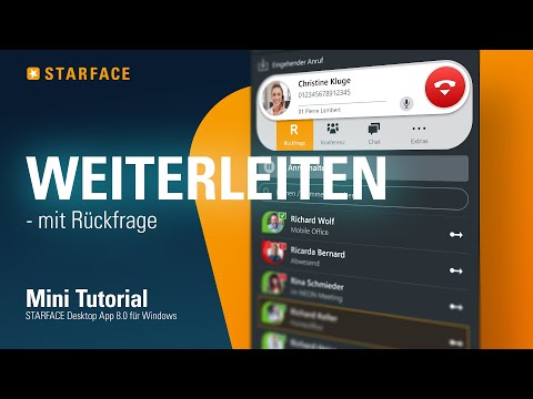 Einen Anruf weiterleiten - STARFACE Windows App - Tutorial
