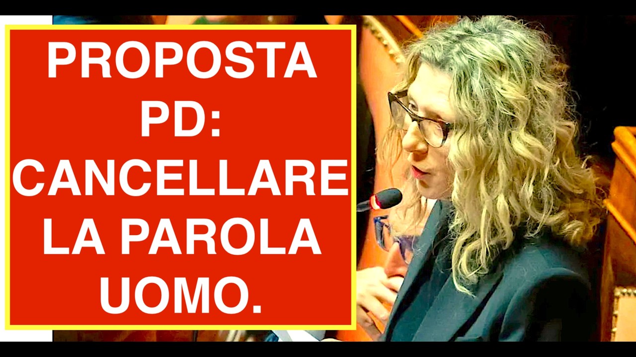 PROPOSTA PD PER CANCELLARE LA PAROLA UOMO E SOSTITUIRLA CON...