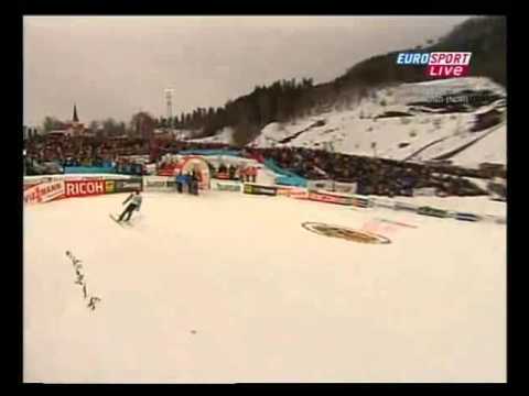 Harri Olli Vikersund 2009 219m - old HR Eurosport Deutsch