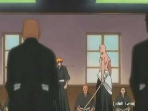 Ikkaku and Ichigo about to fight, Kenpachi interrupts! (Dubbed in English)