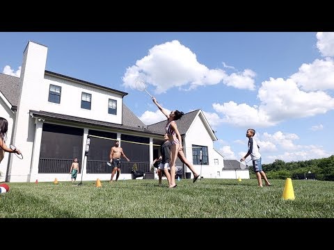 Badminton + Water = Saturday Fun!