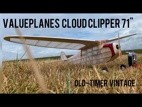 71" Old-Timer Vintage Balsa Plane. Cloud Clipper 71.