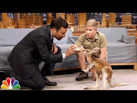 Robert Irwin and Jimmy Feed a Baby Kangaroo
