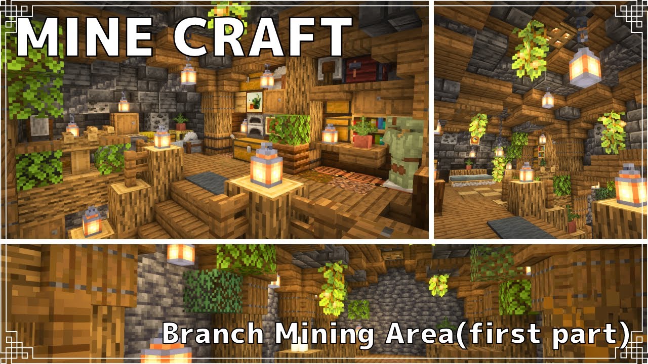 【Minecraft】ブランチマイニング場の作り方(前編) | How to Build a Branch Mining Area(first part)【マイクラ建築】