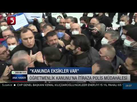 ÖĞRETMENLİK MESLEK KANUNU PROTESTOSUNA POLİS MÜDEHALESİ-TV5-01/02/2022 | EĞİTİM İŞ