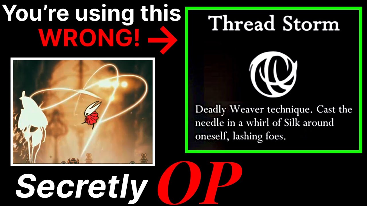 Hidden DAMAGE Buff with Thread Storm (Hollow Knight Silksong) - YouTube