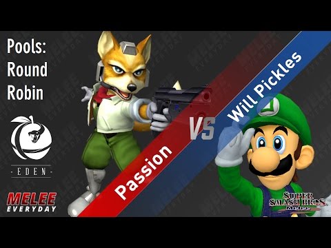 Eden - Passion (Fox) vs. Will Pickles (Luigi) - SSBM - Singles Pools, Round Robin