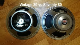 Video thumbnail for Celestion Vintage 30 vs Seventy 80 - Marshall SL5 Slash by Blackstarguy71
